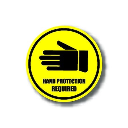 Ergomat 16in CIRCLE SIGNS - Hand Protection Required DSV-SIGN 256 #0146 -UEN